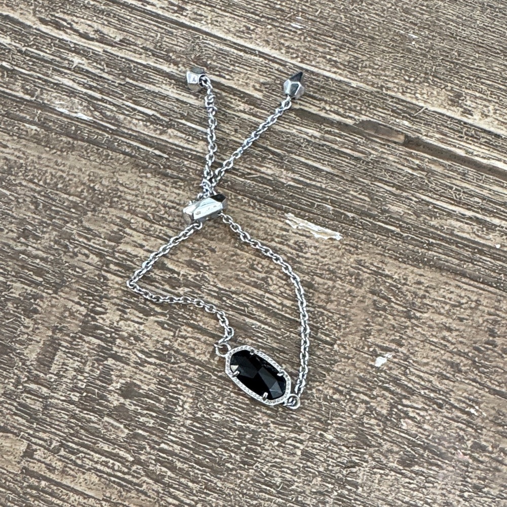 Kendra Scott Black and Silver Adjustable Bracelet